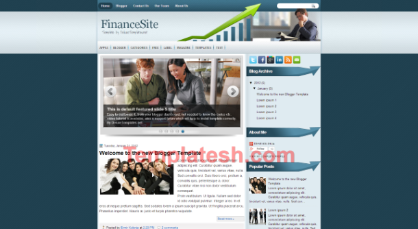 finance site blogger template