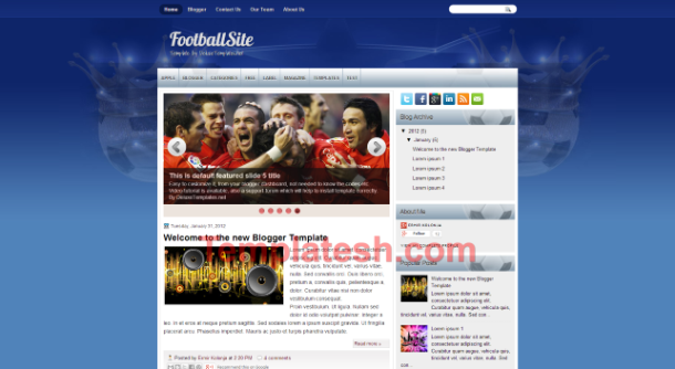 football site blogger template