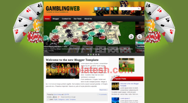 gambling web blogger template