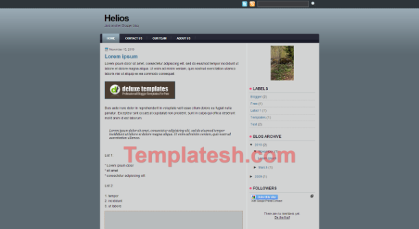 helios blogger template
