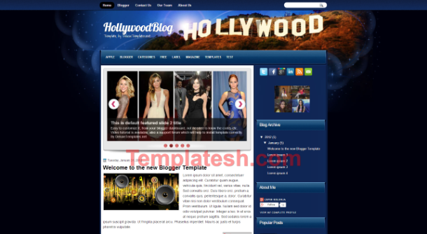 hollywood blogger template