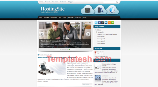 hosting site blogger template