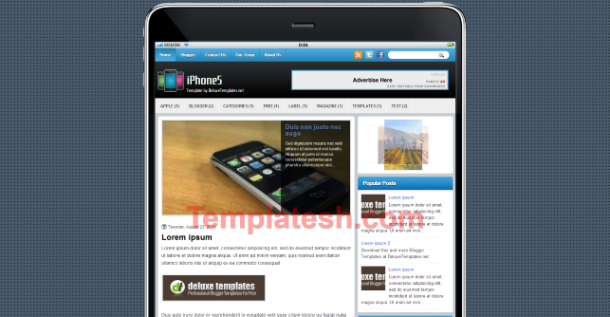 iphone 5 blogger template