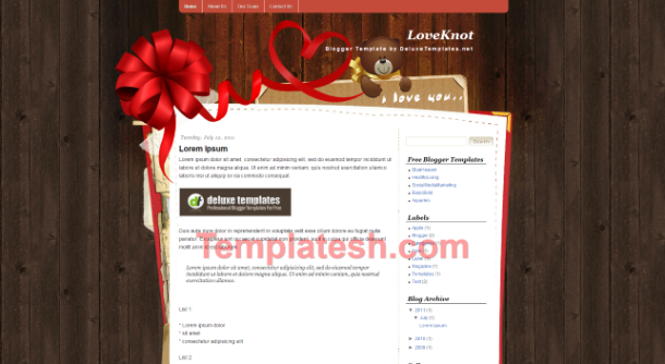 love knot blogger template