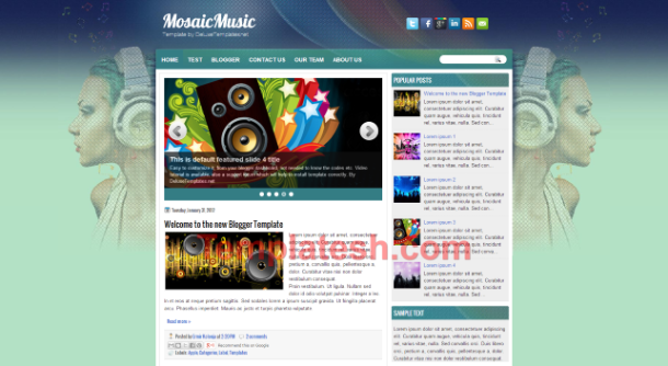 mosaic music blogger template