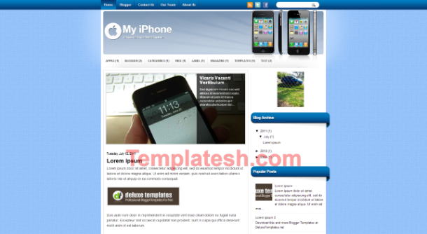 my iphone blogger template
