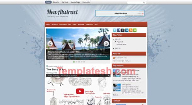 new abstract blogger template