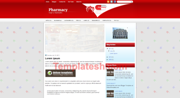 pharmacy blogger template