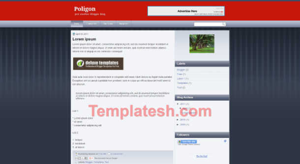 poligon blogger template