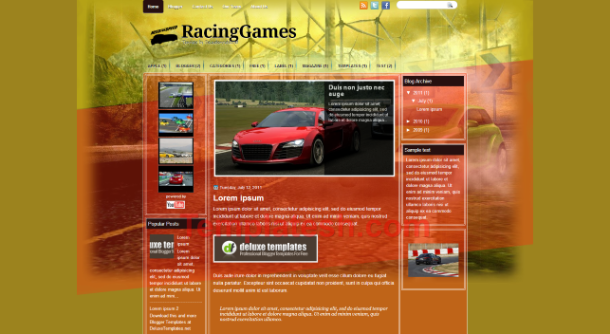 racing games blogger template