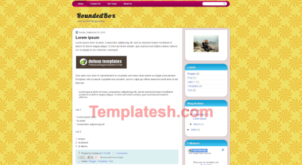 rounded box blogger template