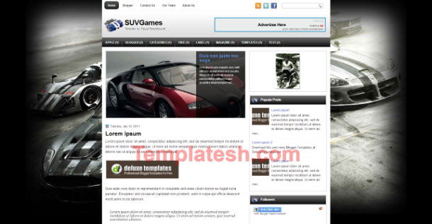 suv games blogger template