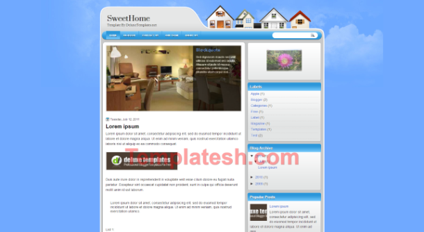 sweet home blogger template