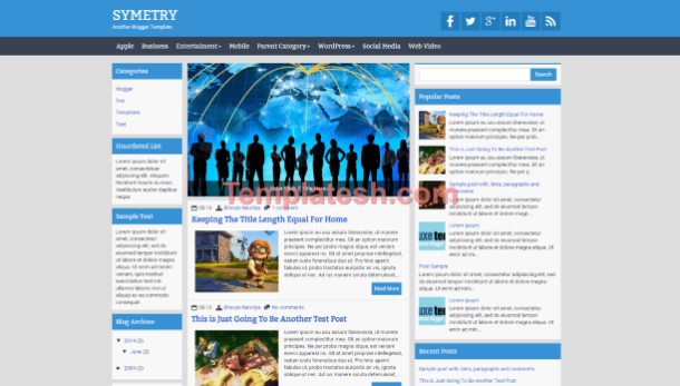 symetry blogger template