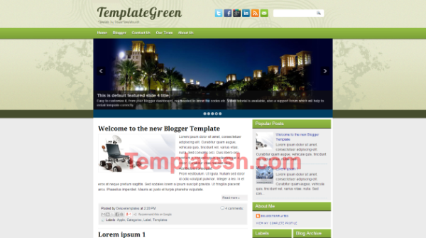template green blogger template