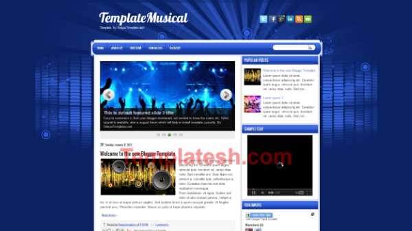 template musical blogger template