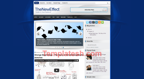 the new effect blogger template