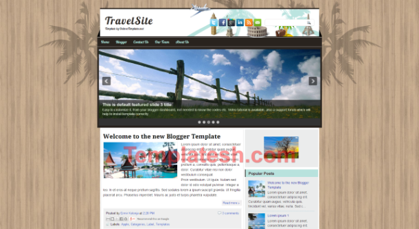 travel site blogger template