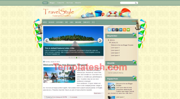 travel style blogger template