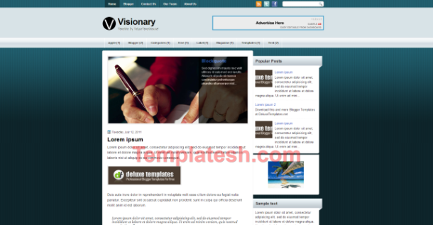 visionary blogger template