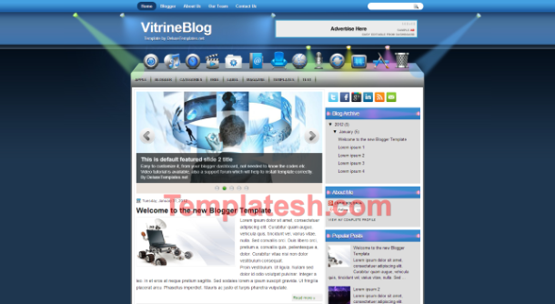 vitrine blog blogger template