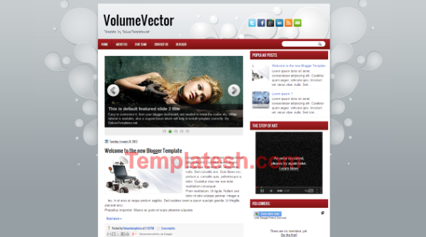 volume vector blogger template