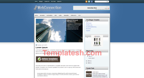 web connection blogger template