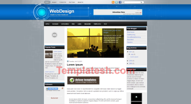 web design blogger template