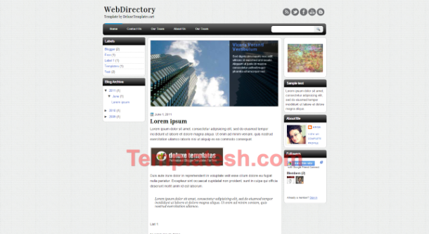web directory blogger template