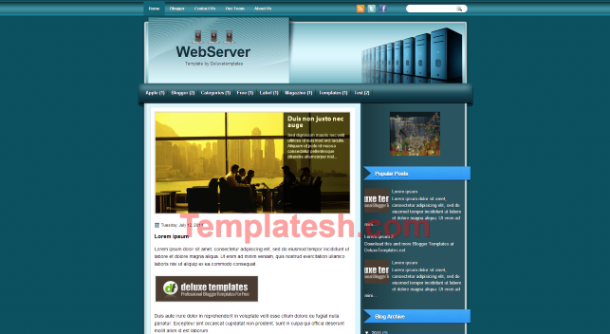 web server blogger template