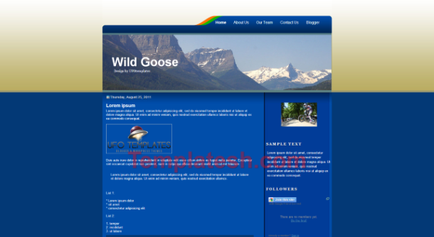 wild goose blogger template