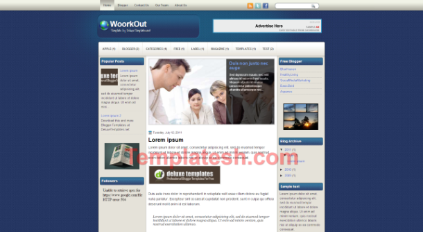 woork out blogger template