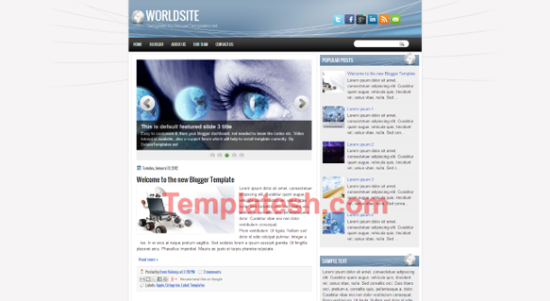 world site blogger template