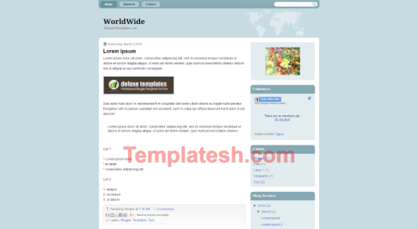 worldwide blogger template